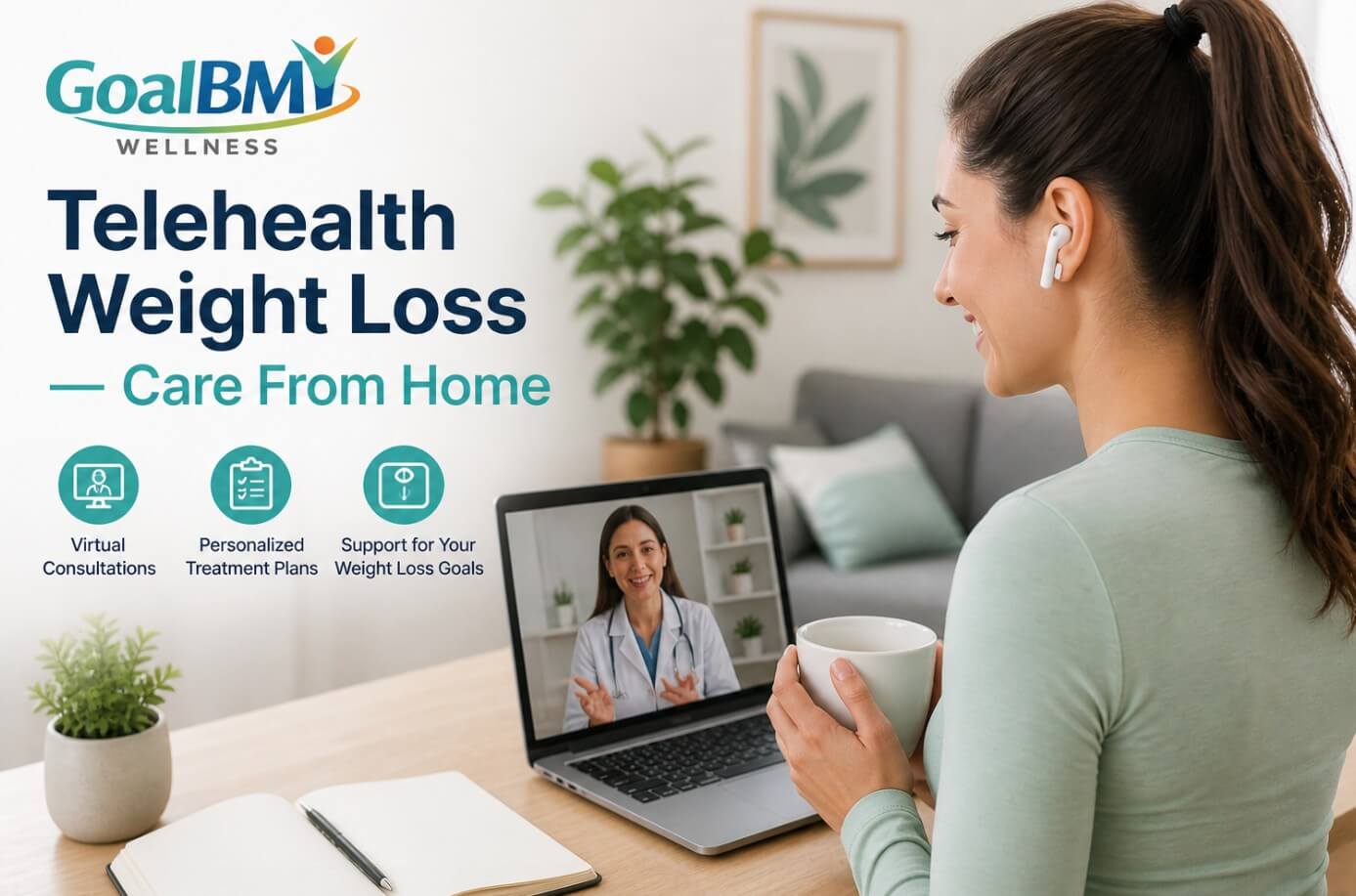 GoalBMI Wellness telehealth weight loss consultation from home with a licensed provider