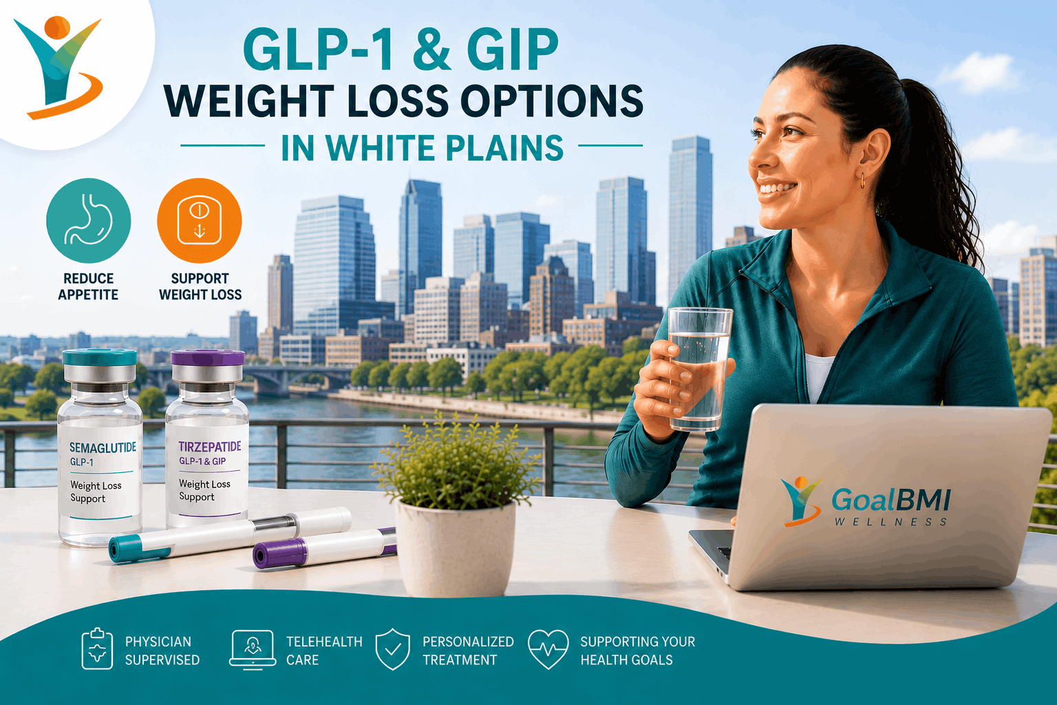 GoalBMI Wellness GLP-1 and GIP weight loss options in White Plains with insurance coverage and telehealth care