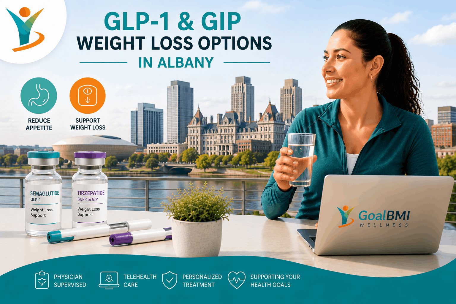 GoalBMI Wellness GLP-1 and GIP weight loss options in Albany with insurance coverage and telehealth care