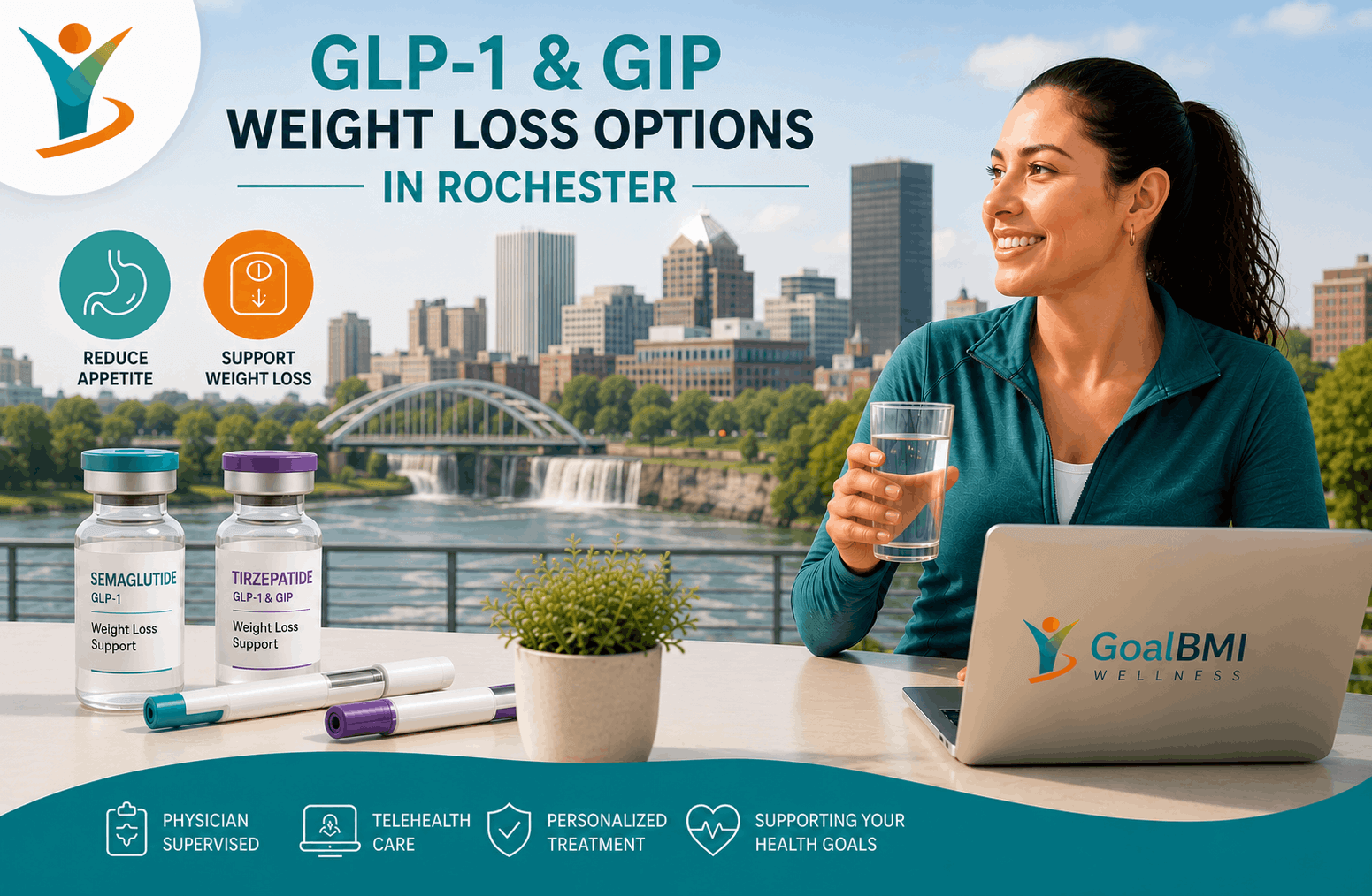 GoalBMI Wellness GLP-1 and GIP weight loss options in Rochester with insurance coverage and telehealth care