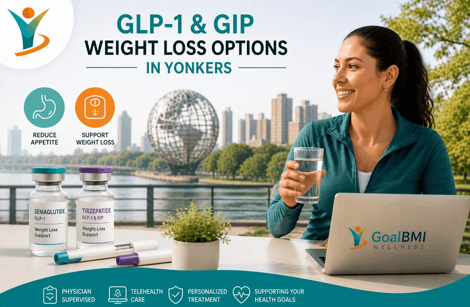 GoalBMI Wellness GLP-1 and GIP weight loss options in Yonkers with insurance coverage and telehealth care