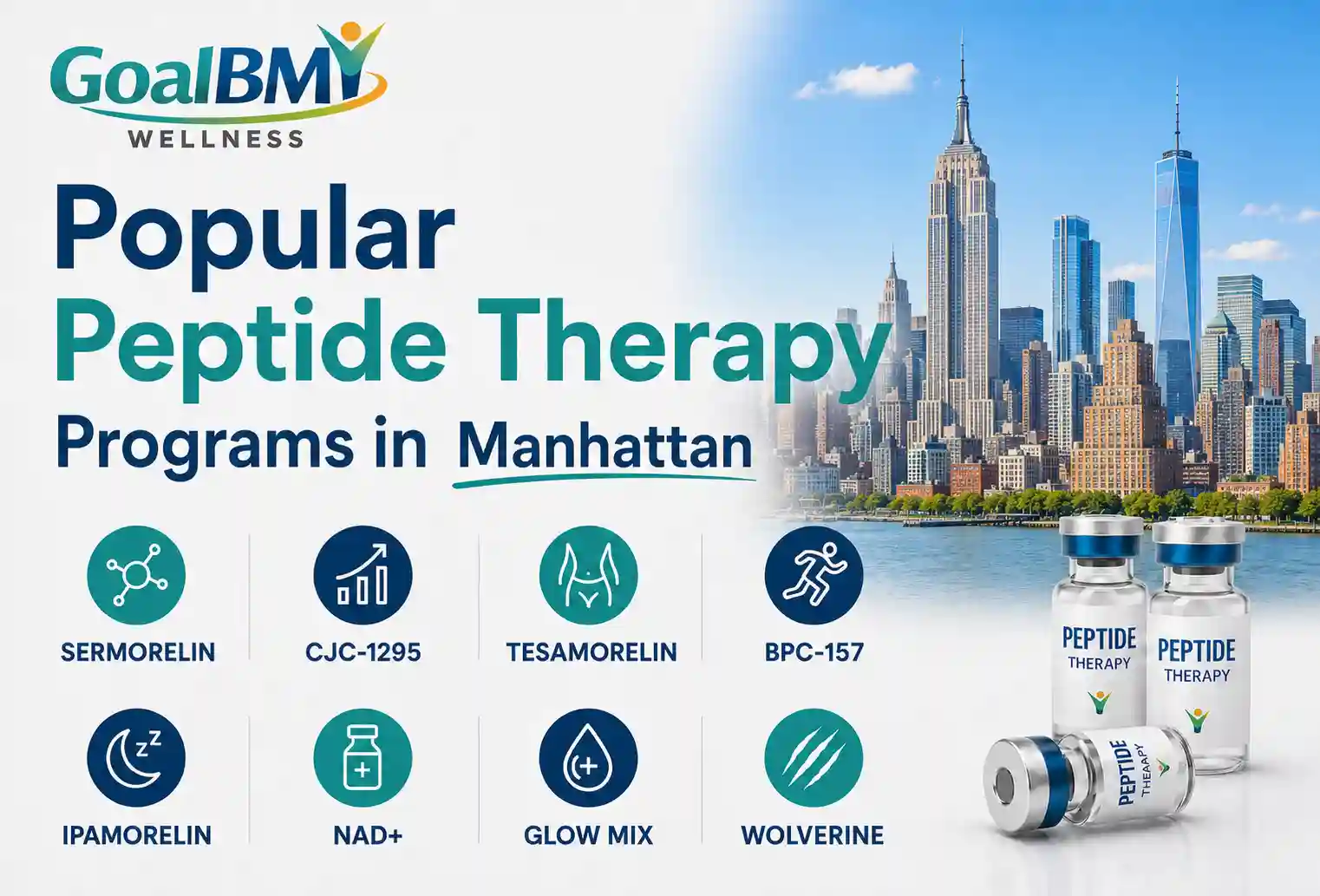 Licensed New York provider reviewing a personalized peptide therapy wellness plan with a Manhattan, NY telehealth patient at GoalBMI Wellness