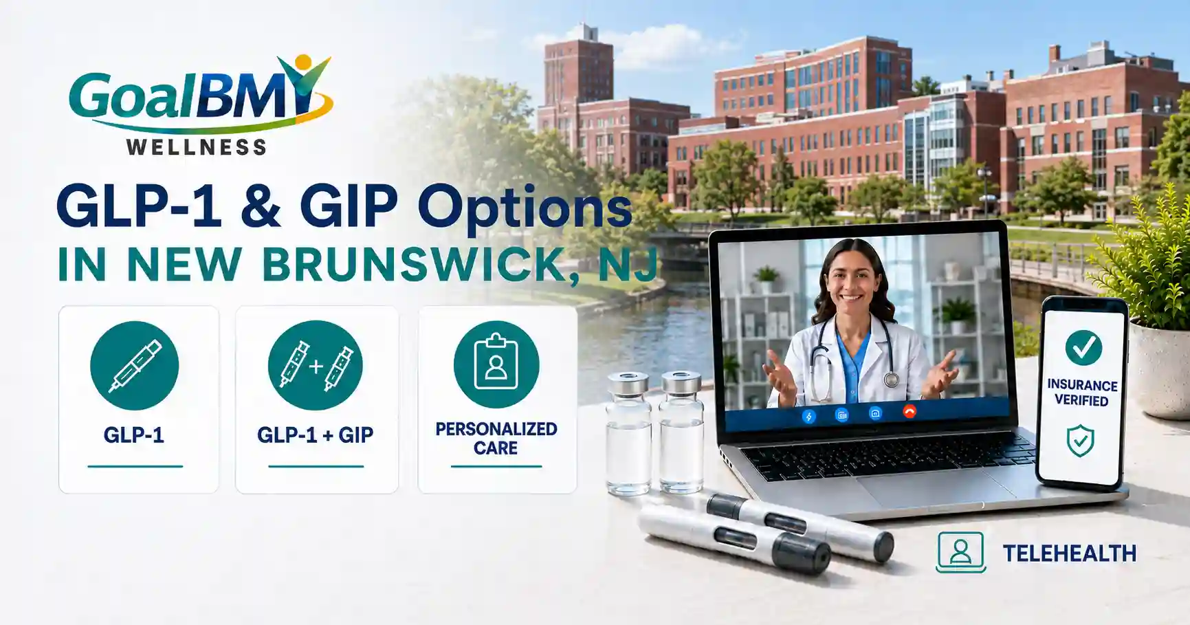 GoalBMI Wellness GLP-1 and GIP weight loss options in New Brunswick NJ with insurance coverage and telehealth care
