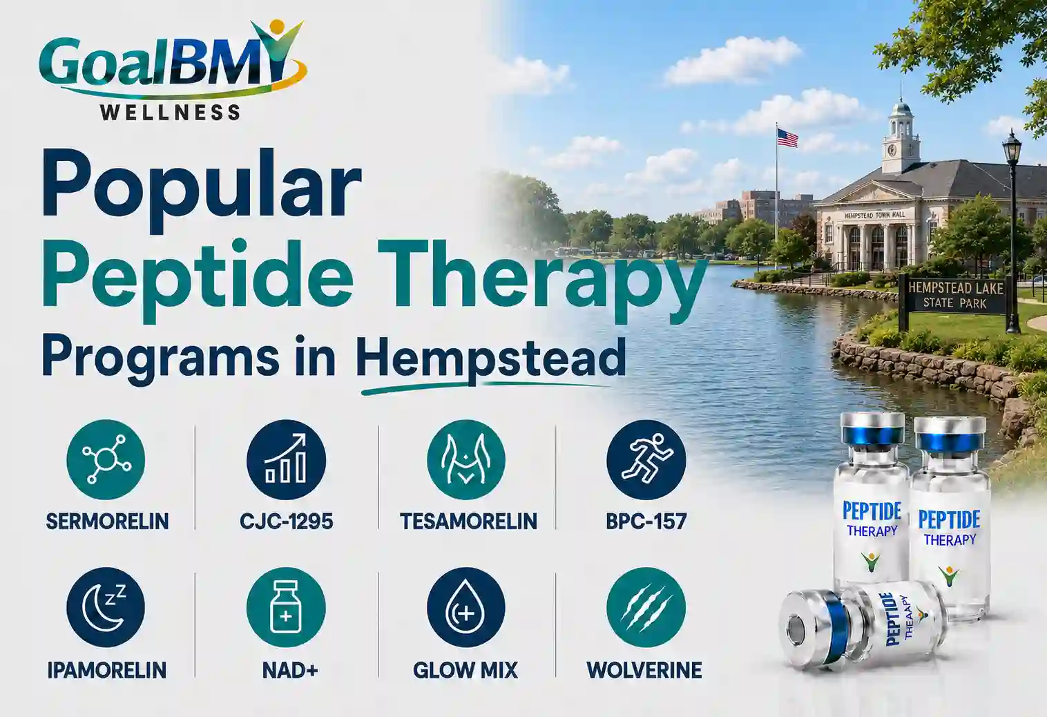 Licensed New York provider reviewing a personalized peptide therapy wellness plan with a Hempstead, NY telehealth patient at GoalBMI Wellness