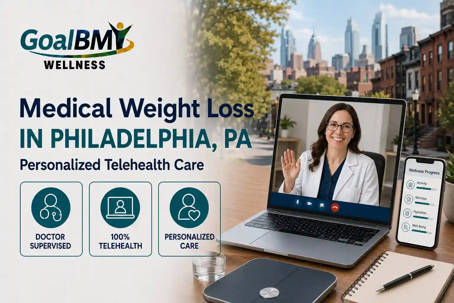 GoalBMI Wellness telehealth medical weight loss consultation in Philadelphia, Pennsylvania