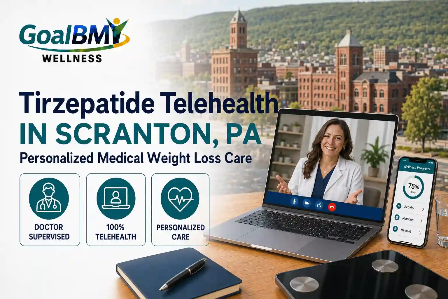 Online tirzepatide weight loss care across Scranton, PA with insurance support — GoalBMI Wellness