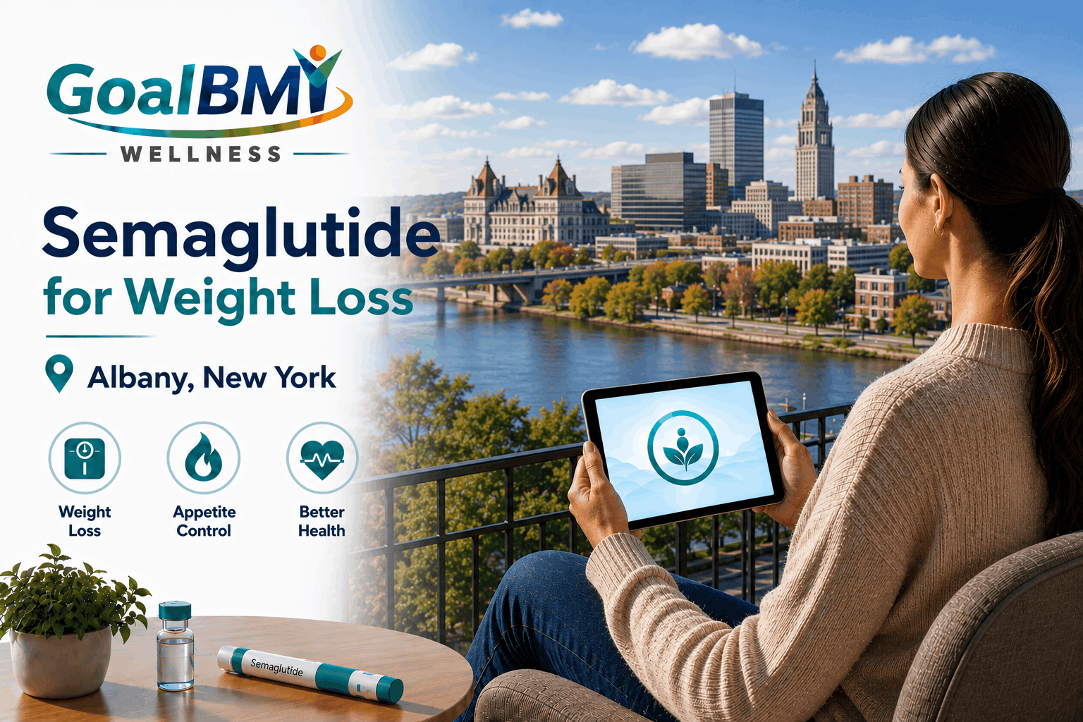 Semaglutide, Ozempic and Wegovy GLP-1 weight loss telehealth consultation in Albany, NY — GoalBMI Wellness