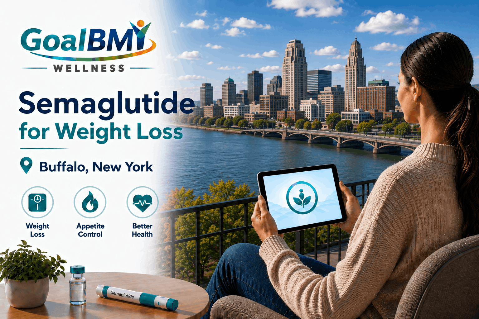 Semaglutide, Ozempic and Wegovy GLP-1 weight loss telehealth consultation in Buffalo, NY — GoalBMI Wellness