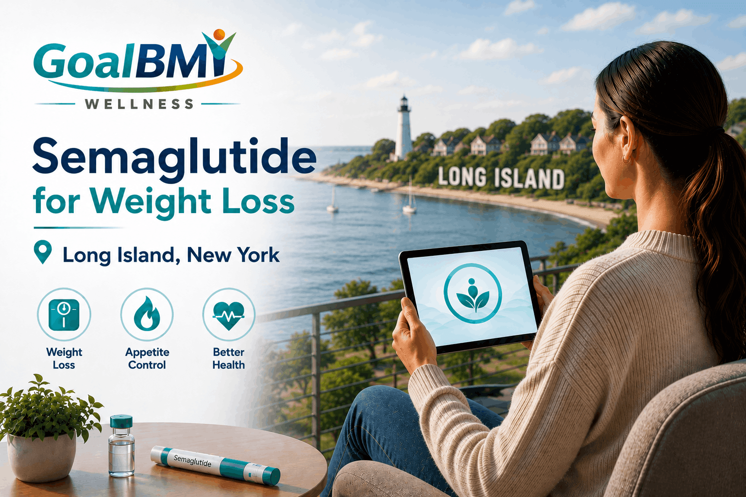 Semaglutide, Ozempic and Wegovy GLP-1 weight loss telehealth consultation in Long Island, NY — GoalBMI Wellness