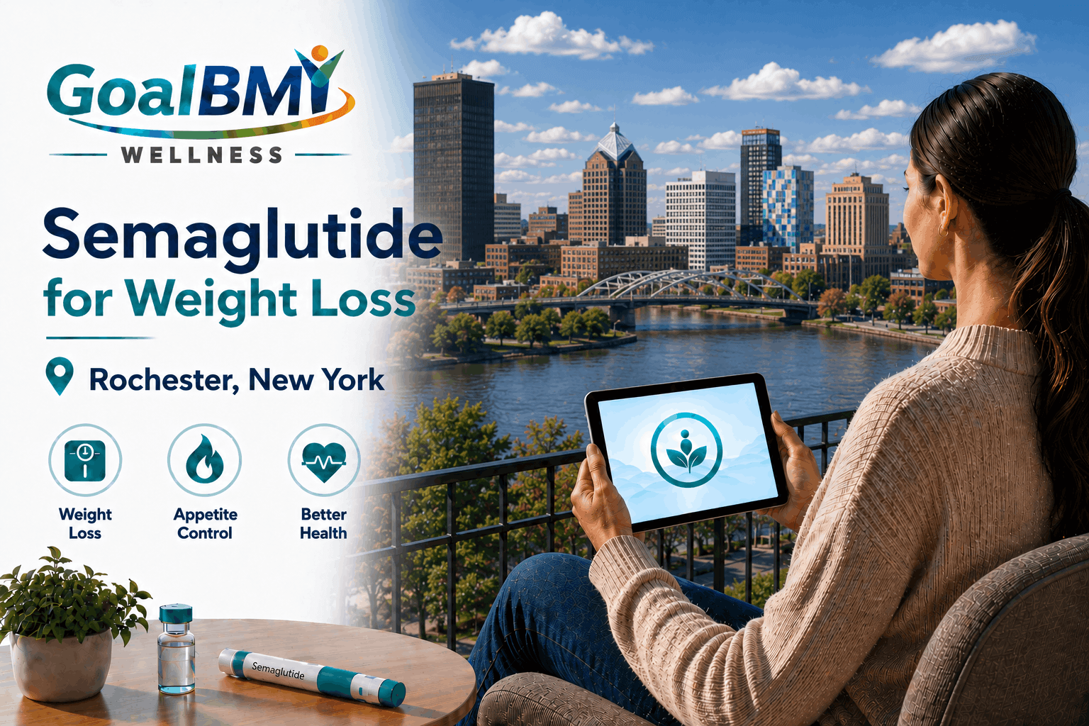 Semaglutide, Ozempic and Wegovy GLP-1 weight loss telehealth consultation in Rochester, NY — GoalBMI Wellness