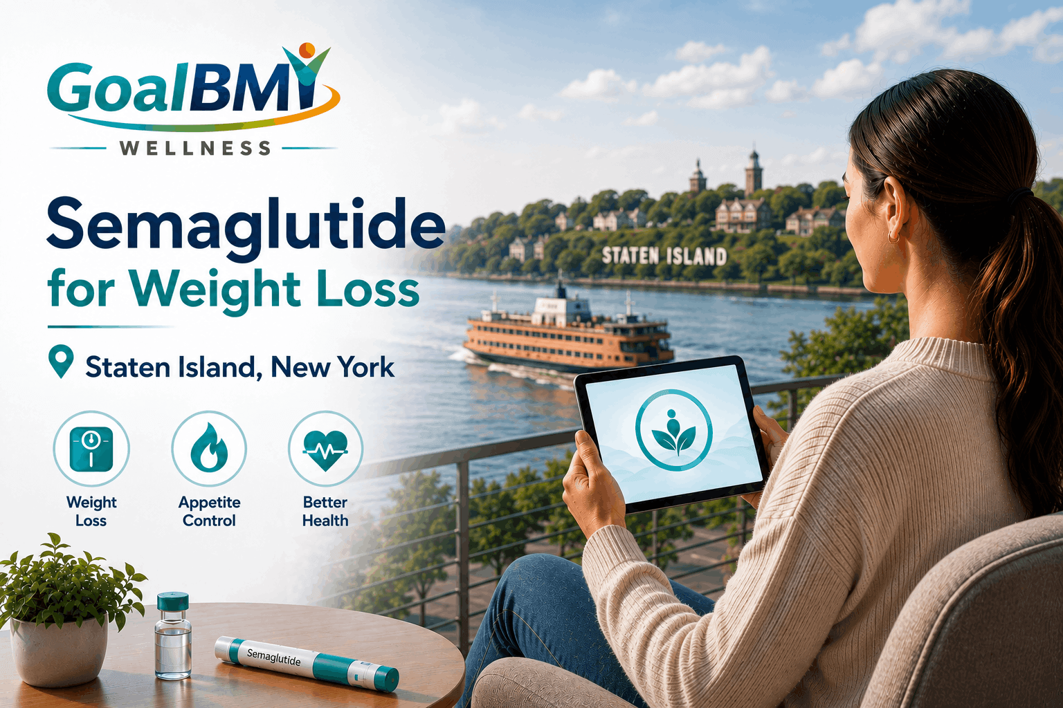 Semaglutide, Ozempic and Wegovy GLP-1 weight loss telehealth consultation in Staten Island, NY — GoalBMI Wellness