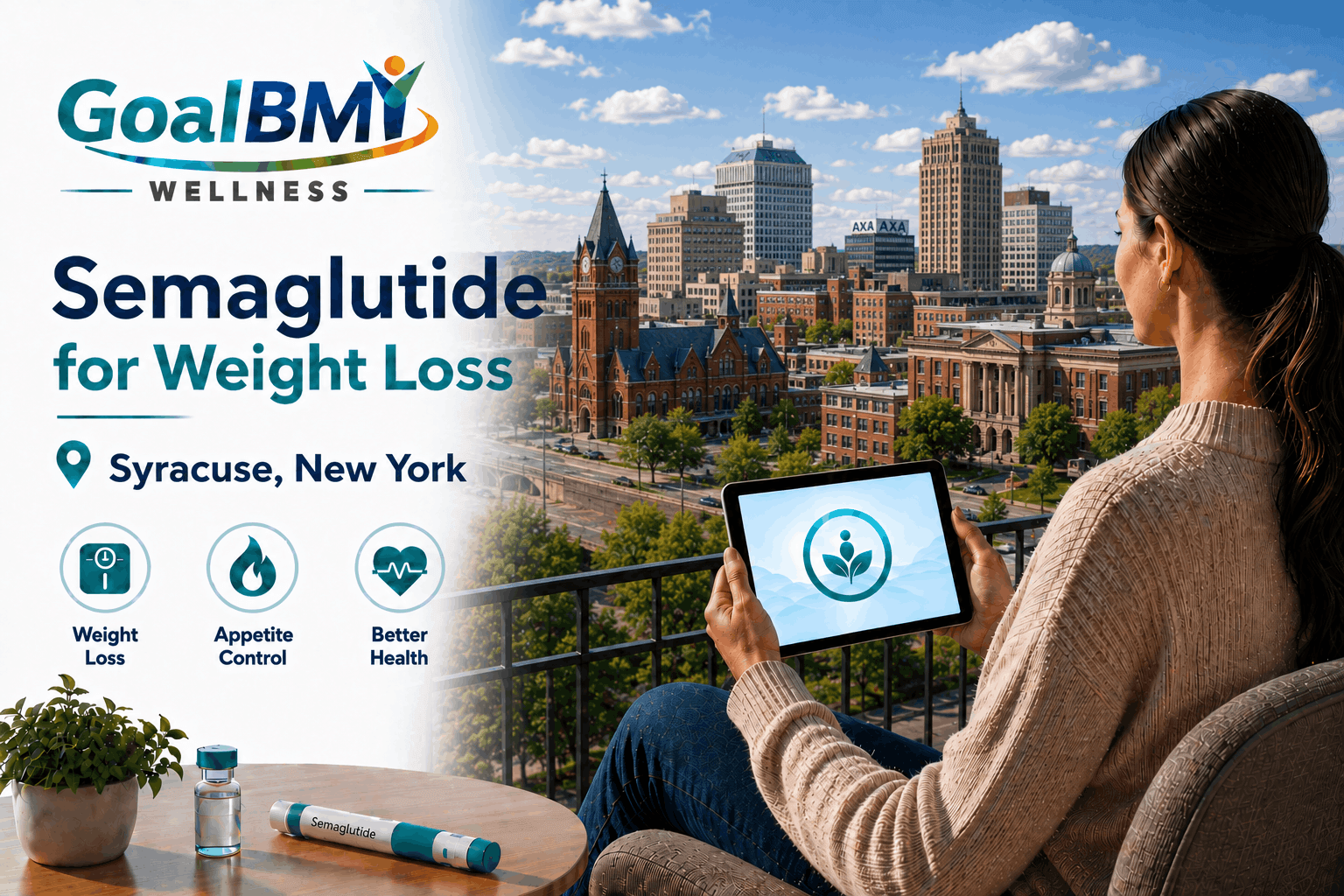 Semaglutide, Ozempic and Wegovy GLP-1 weight loss telehealth consultation in Syracuse, NY — GoalBMI Wellness