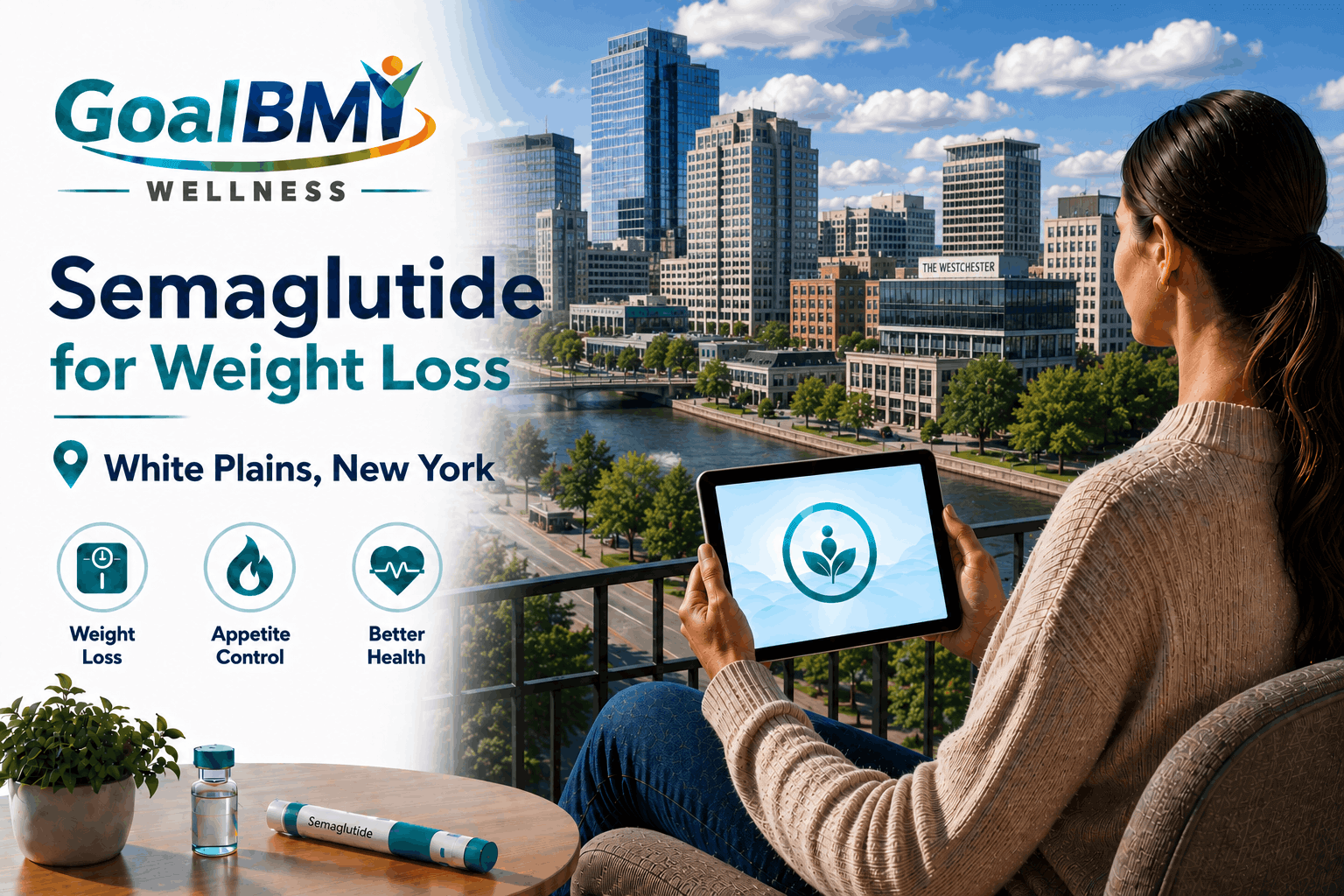 Semaglutide, Ozempic and Wegovy GLP-1 weight loss telehealth consultation in White Plains, NY — GoalBMI Wellness