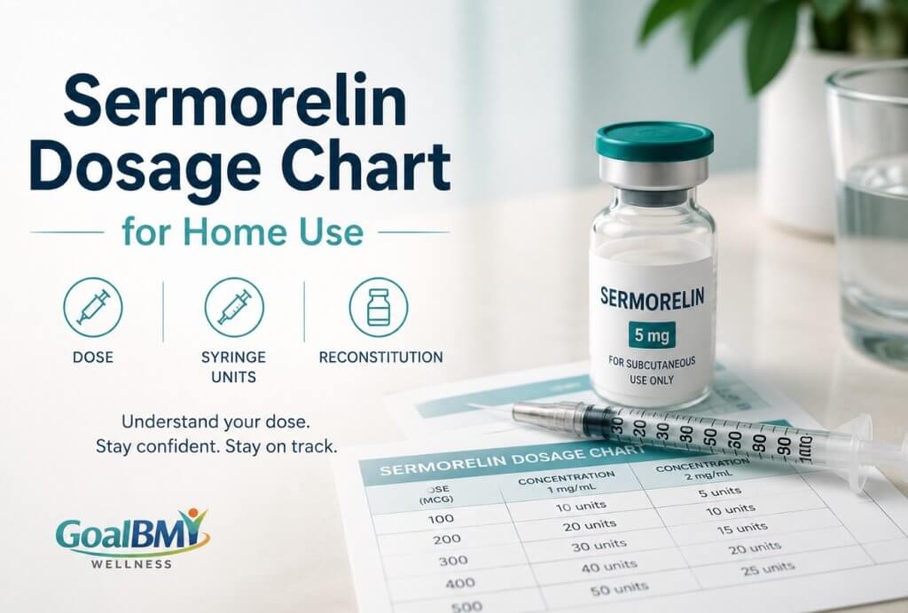 Sermorelin Dosage Chart for Home Use: Dose, Syringe Units & Reconstitution Guide