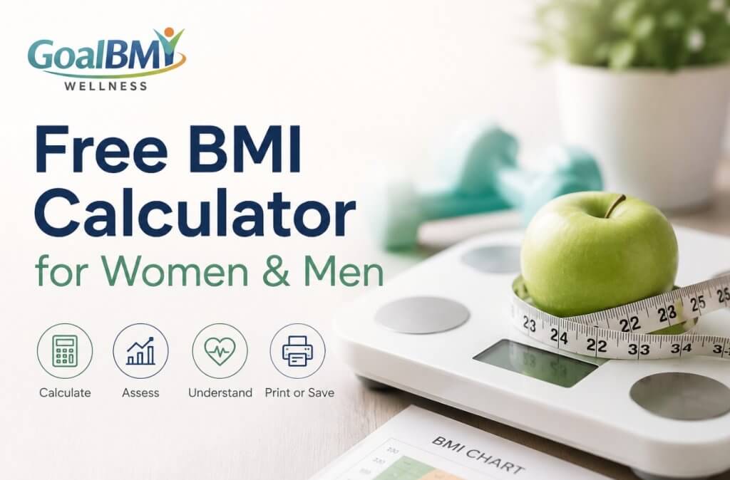 Free BMI Calculator for Women and Men by GoalBMI Wellness