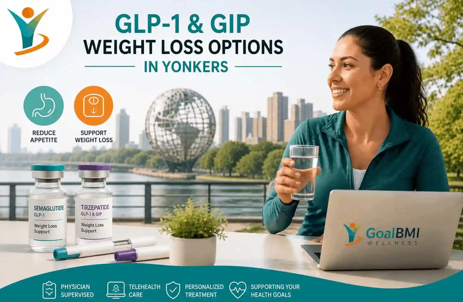 GoalBMI Wellness GLP-1 and GIP weight loss options in Yonkers with insurance coverage and telehealth care